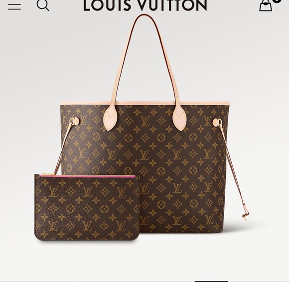 Neverfull GM Monogram Peony -pouch included - Picture 1 of 2